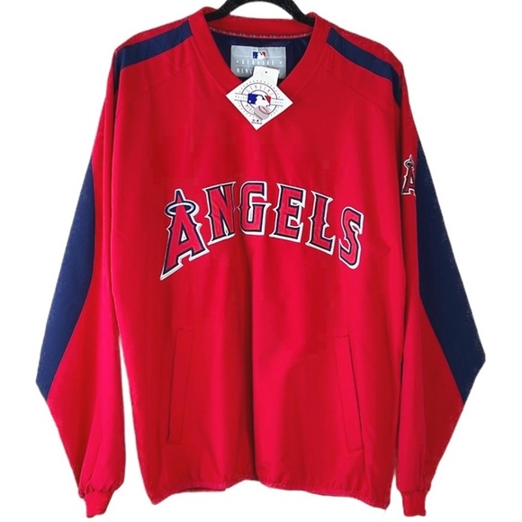NEW Official MLB Los Angeles Anaheim Angeles Baseball Pullover Windbreaker M - Picture 4 of 14
